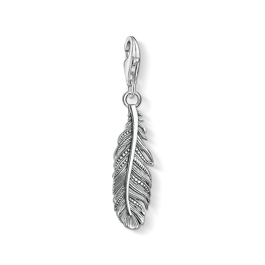 CHARM CLUB STERLING SILVER FEATHER CHARM