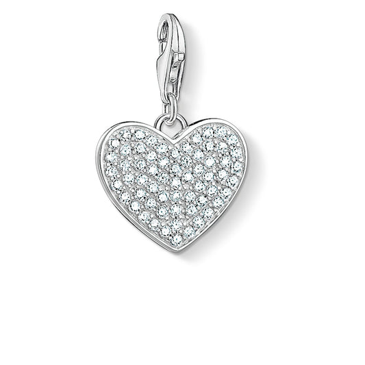 CHARM CLUB CZ PAVE HEART CHARM