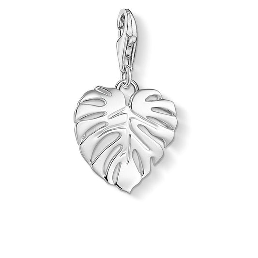 CHARM CLUB STERLING SILVER MONSTERA LEAF CHARM