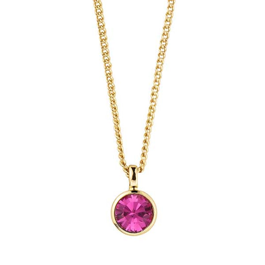 ETTE SHINY GOLD PINK NECKLACE