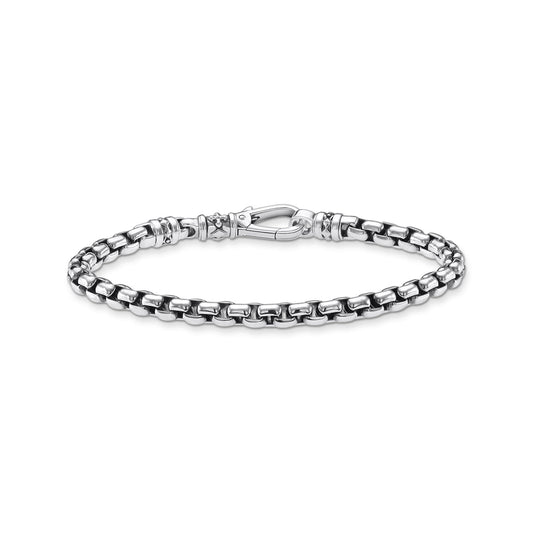 STERLING SILVER ICONIC OXIDISED CHAIN BRACELET 20CM