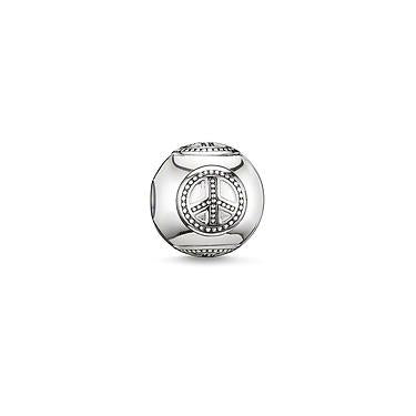 KARMA BEAD - STERLING SILVER PEACE SYMBOL BEAD