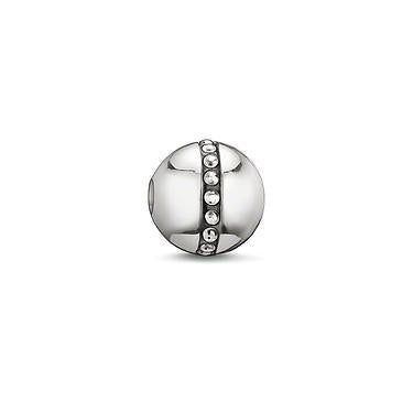 KARMA BEAD - OXIDISED DOTTED LINE BEAD
