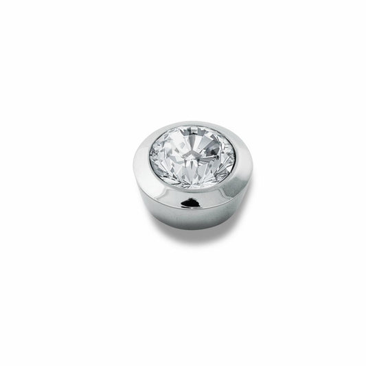 STRENGTH SHINY SILVER CRYSTAL TOPPER