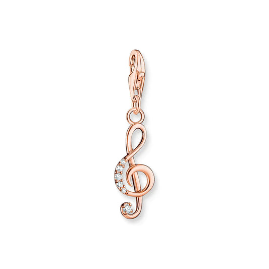 CHARM CLUB MUSICAL CLEF ROSE GOLD PLATED