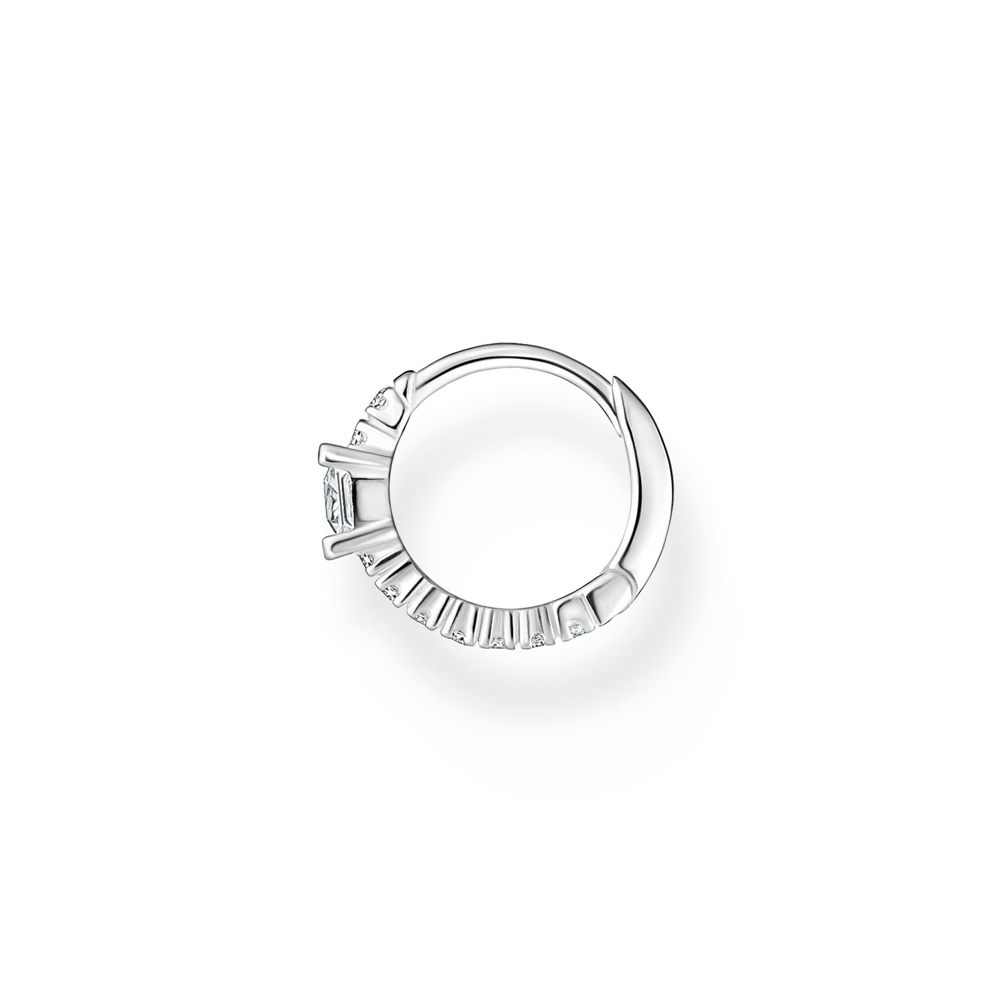 CHARMING COLLECTION CZ HOOP EARRING SINGLE