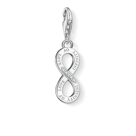 CHARM CLUB STERLING SILVER DIAMOND 'INFINITY OF LOVE' CHARM