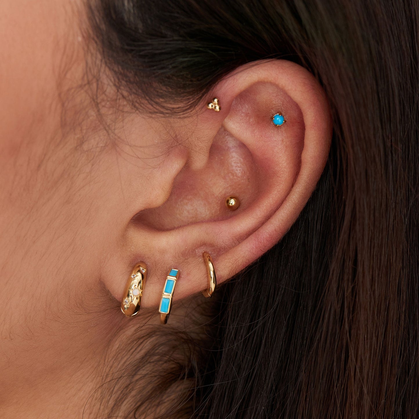 EAR EDIT SPHERE BARBELL SINGLE EARRING