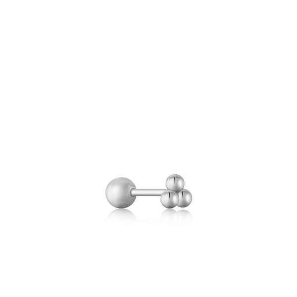 EAR EDIT TRIPLE BALL BARBELL SINGLE EARRING