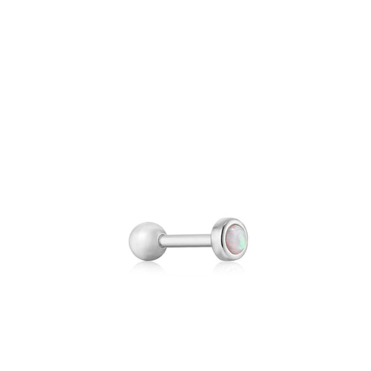 EAR EDIT OPAL BEZEL BARBELL SINGLE EARRING