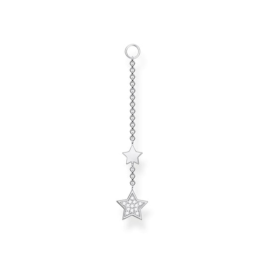 CHARMING COLLECTION SINGLE STAR CZ EARRING PENDANT