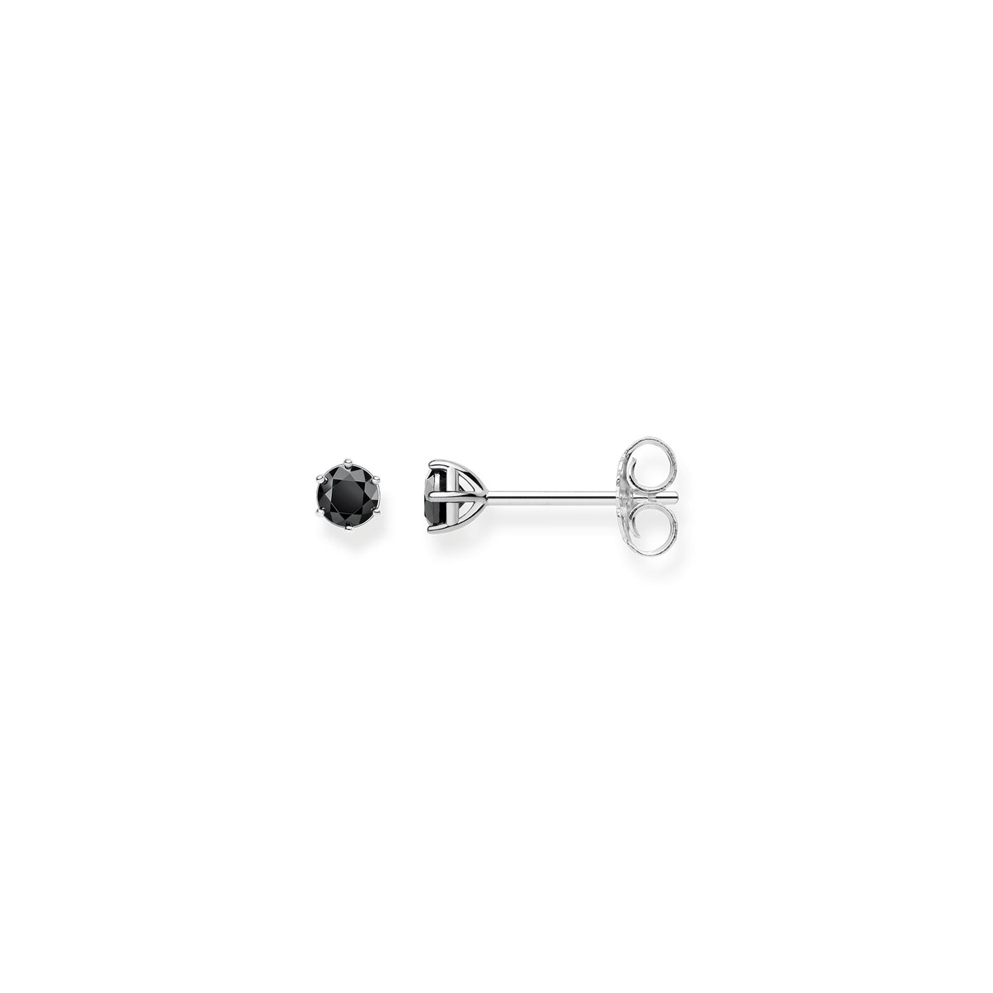 BLACK CZ CLAW SET STUD EARRINGS