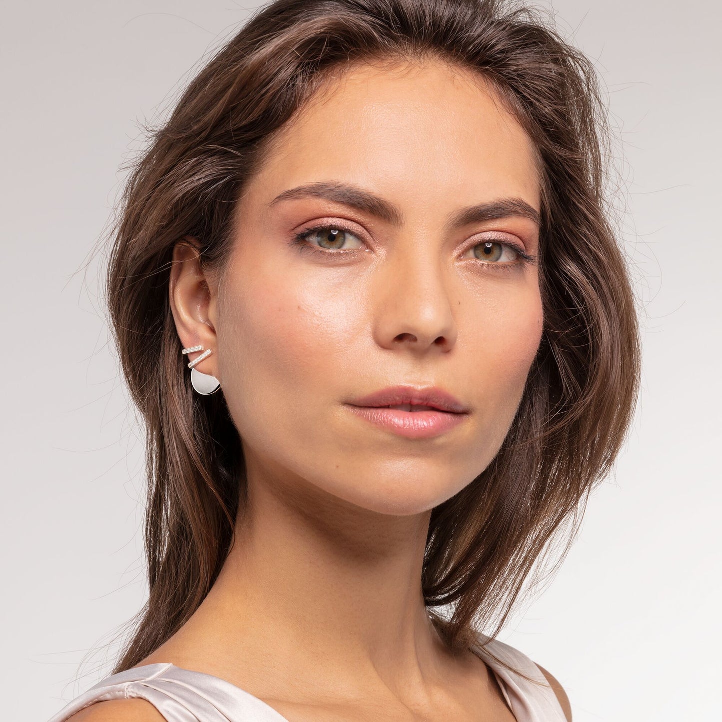 STERLING SILVER TOGETHER TWO WAY STUD EARRINGS