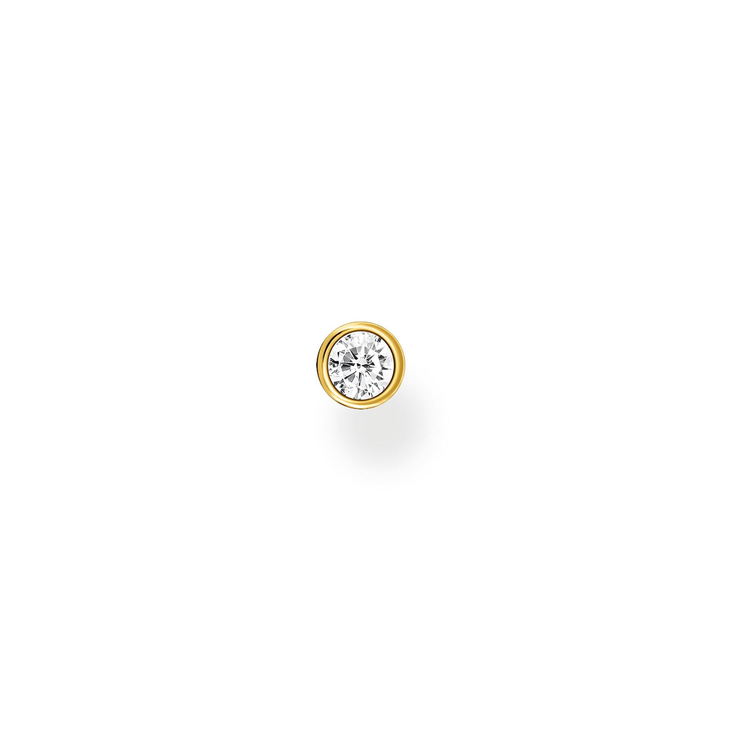 CHARMING COLLECTION CZ BEZEL SET STUD EARRING SINGLE