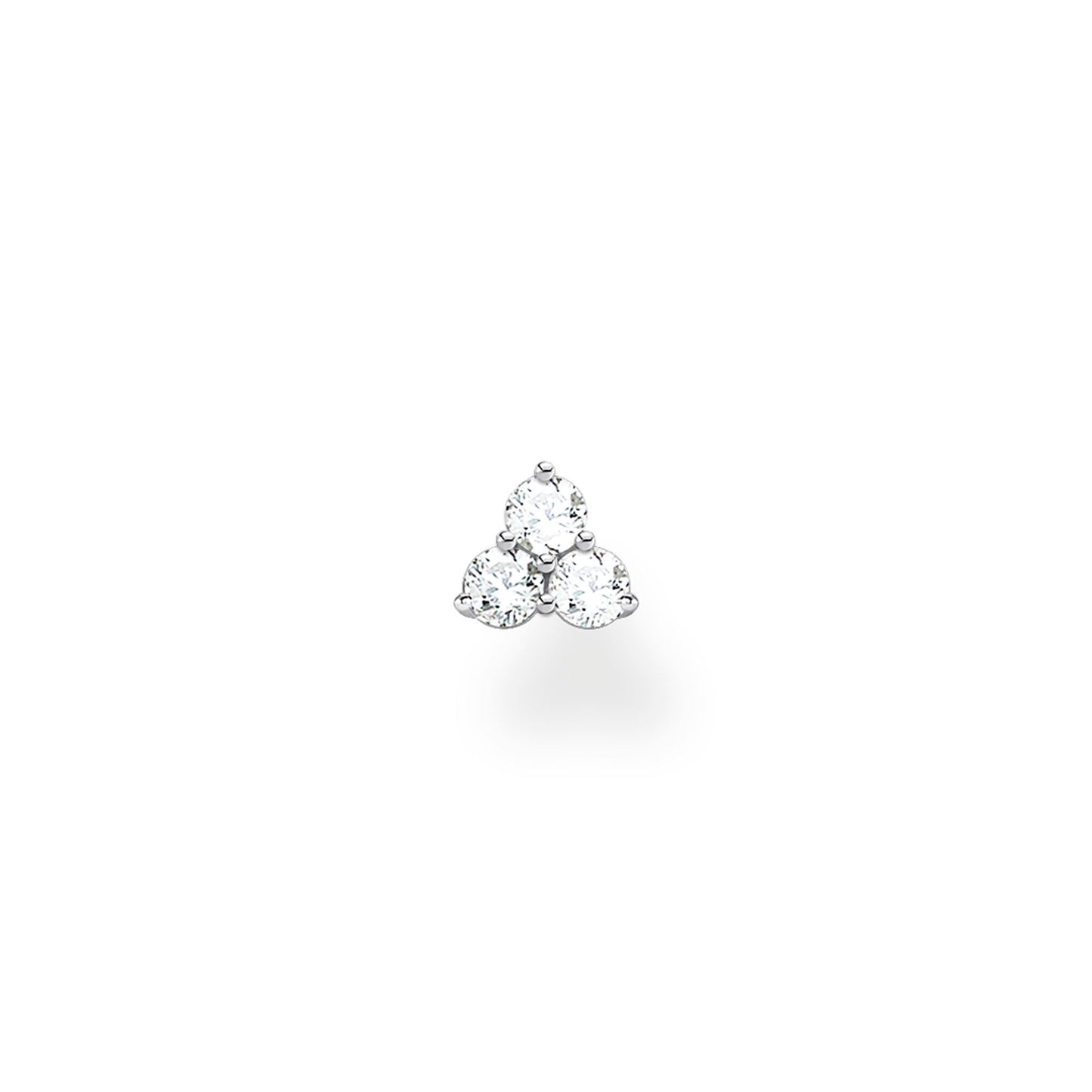 CHARMING COLLECTION CZ TRIANGLE STUD EARRING SINGLE