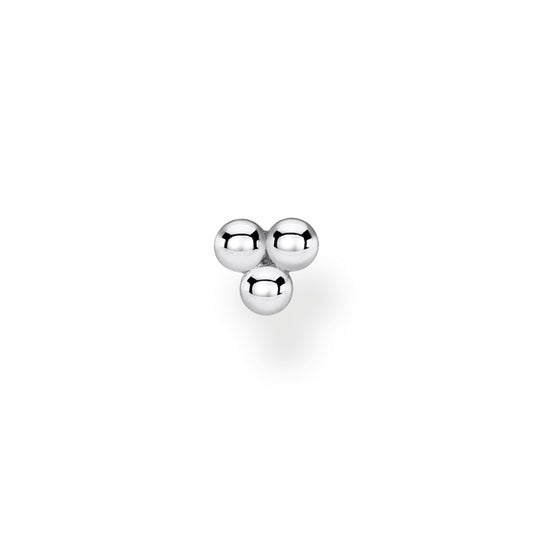 CHARMING COLLECTION 3 BEAD STUD EARRING SINGLE