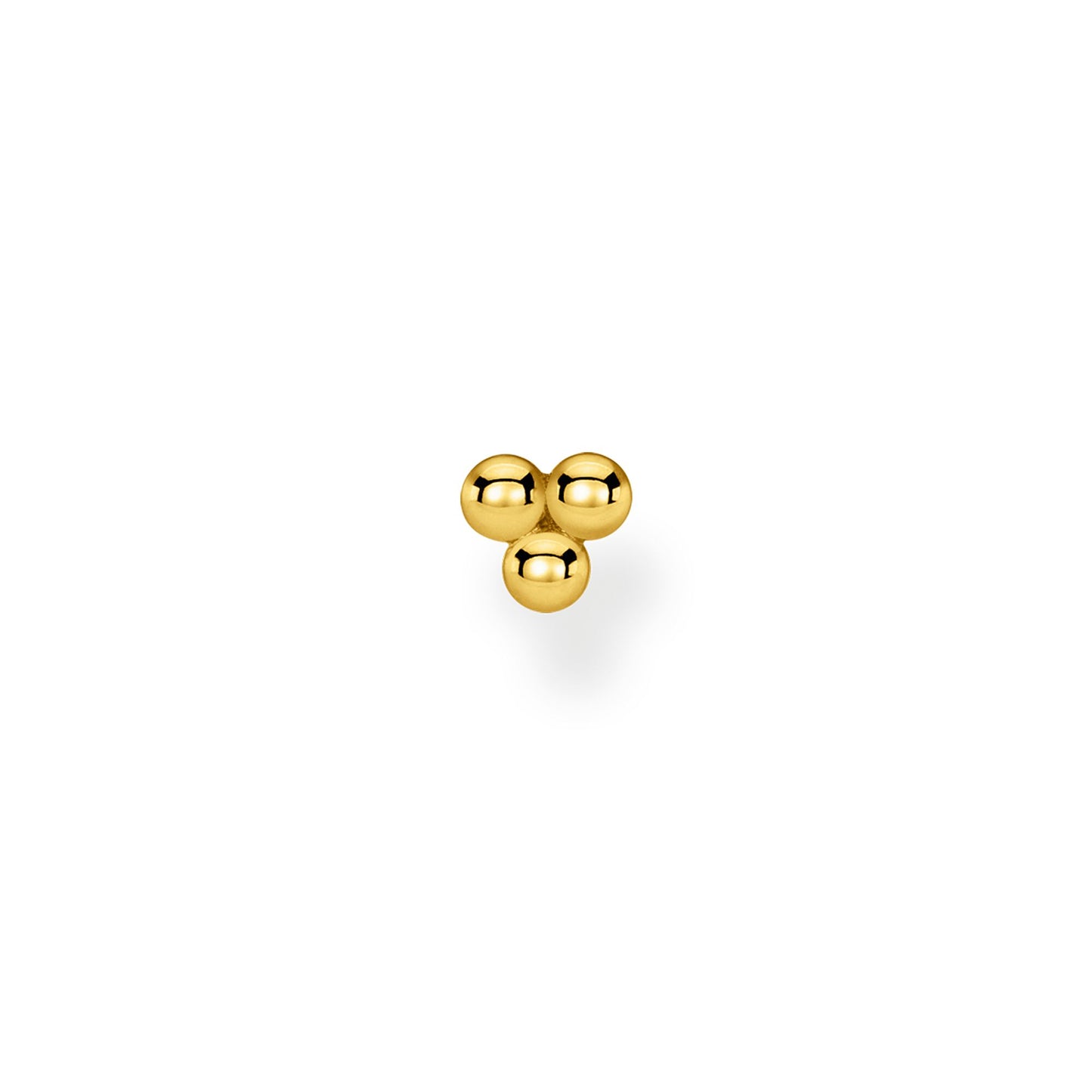 CHARMING COLLECTION 3 BEAD STUD EARRING SINGLE