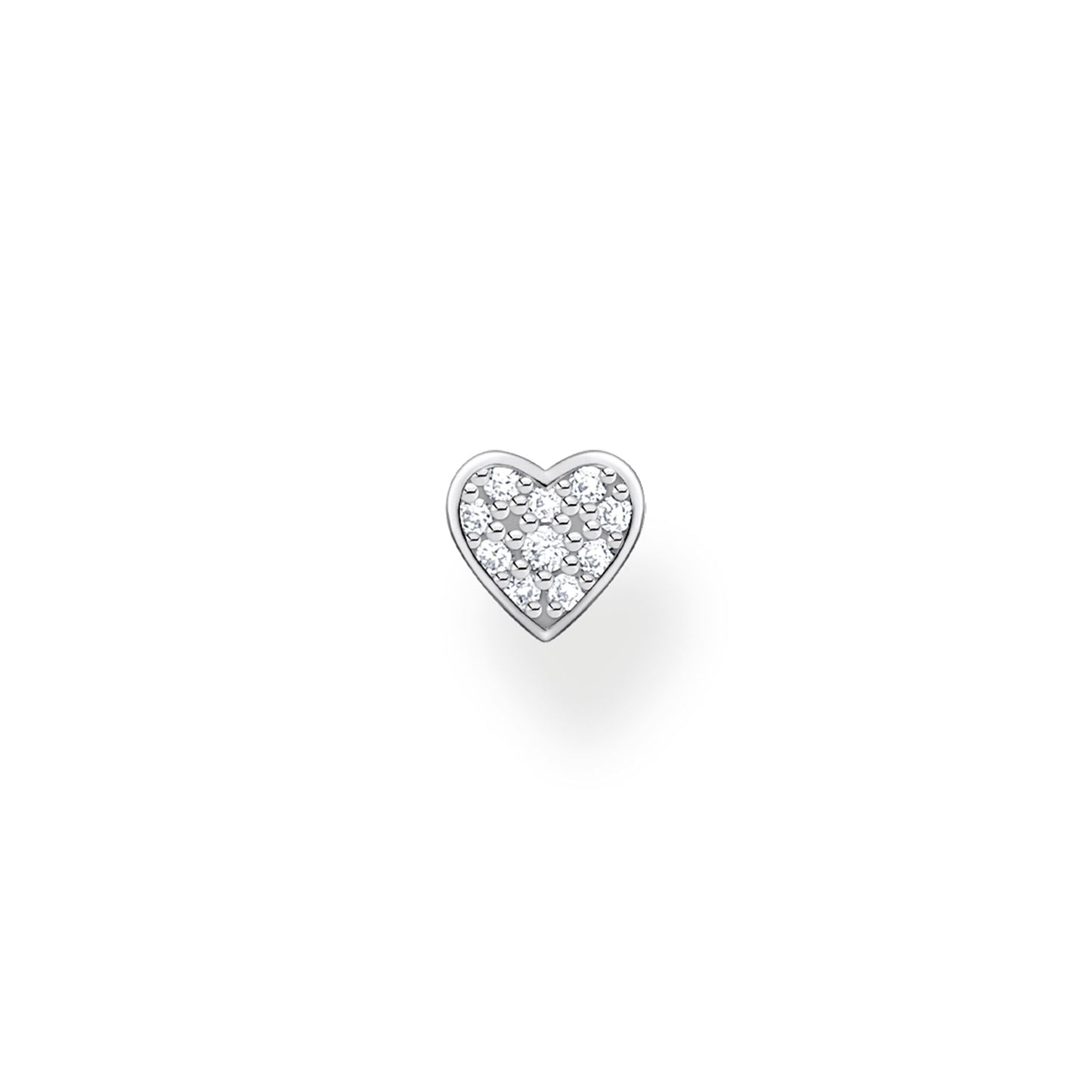 CHARMING COLLECTION CZ HEART STUD EARRING SINGLE