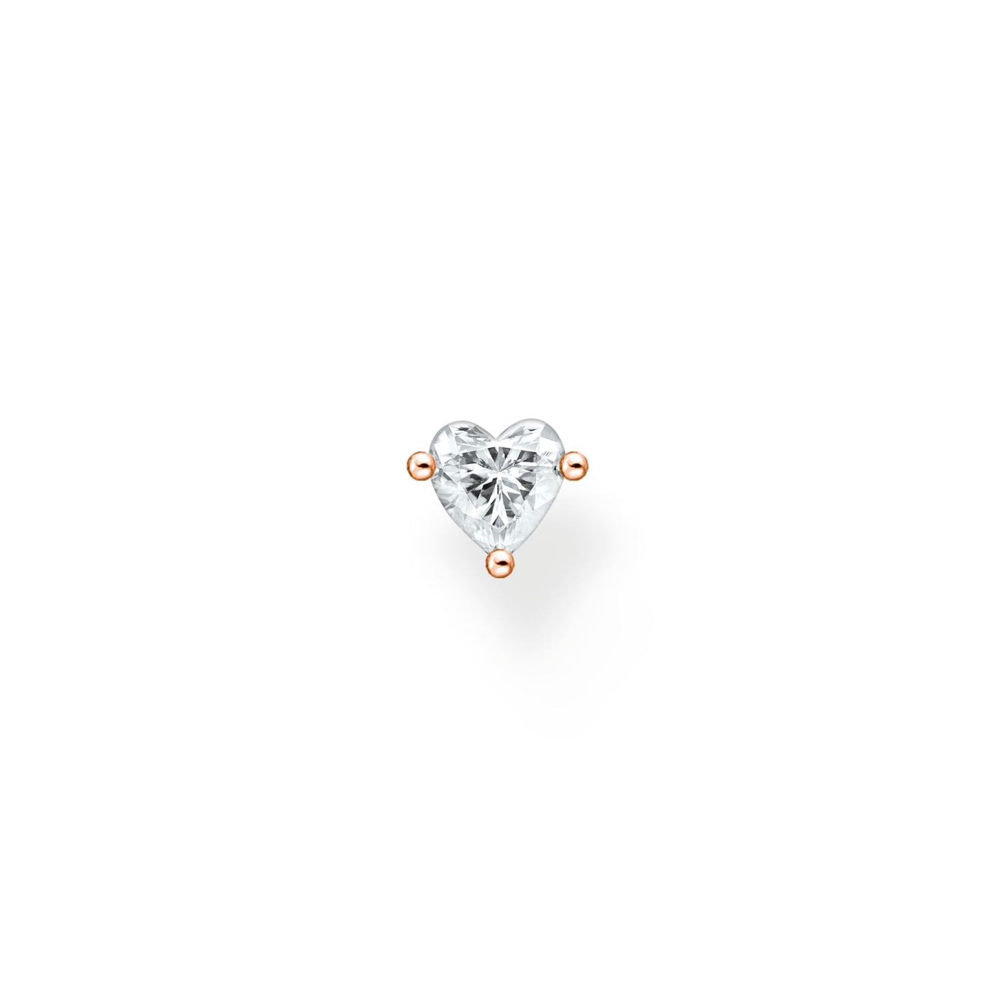 CHARMING COLLECTION CZ HEART EARRING SINGLE