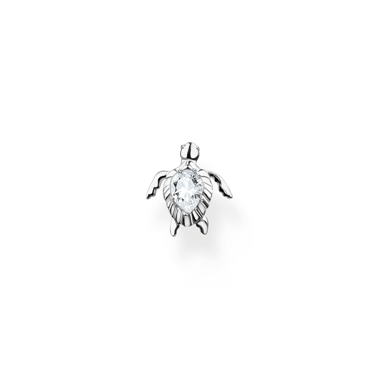 CHARMING COLLECTION CZ TURTLE EARRING SINGLE