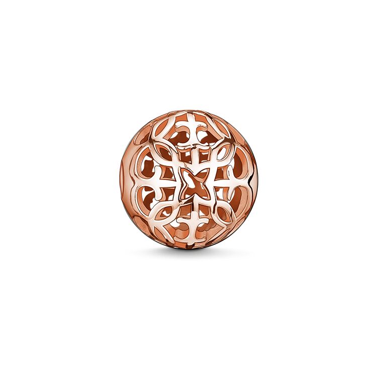 KARMA BEAD - STERLING SILVER ROSE-GOLD PLATED ARABESQUE BEAD
