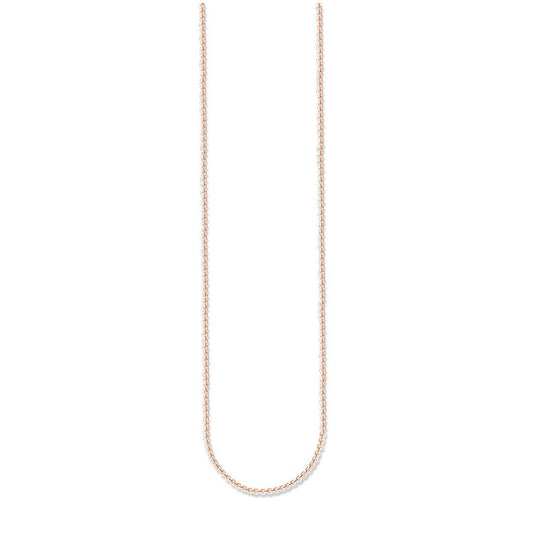 STERLING SILVER ROSE GOLD PLATED FINE RIBBON CHAIN 38/40/42CM