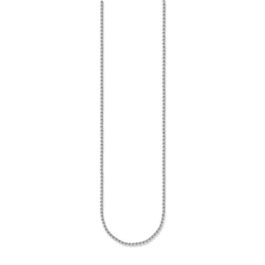 OXIDISED FINE BOX LINK NECKLACE