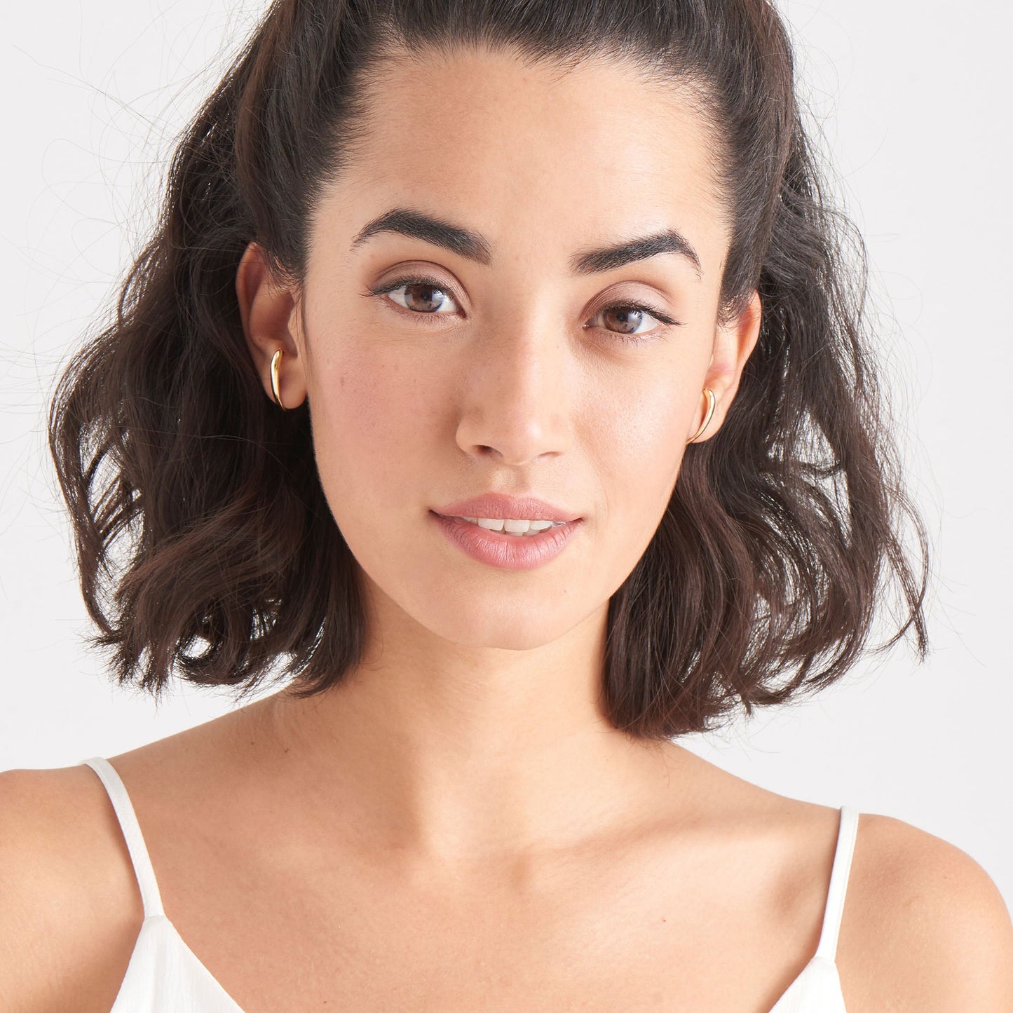 LUXE MINIMALISM LOBE HOOK STUD EARRINGS