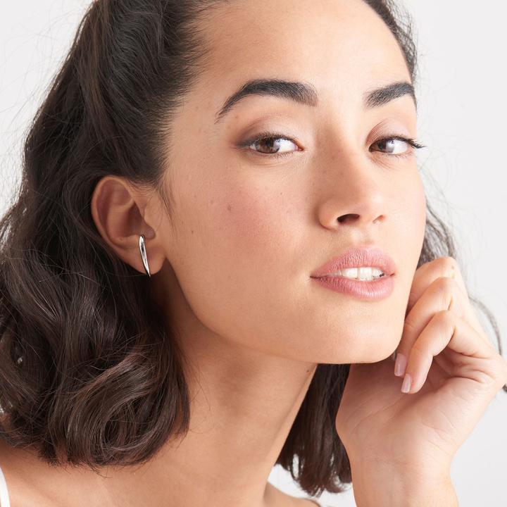 LUXE MINIMALISM LOBE HOOK STUD EARRINGS