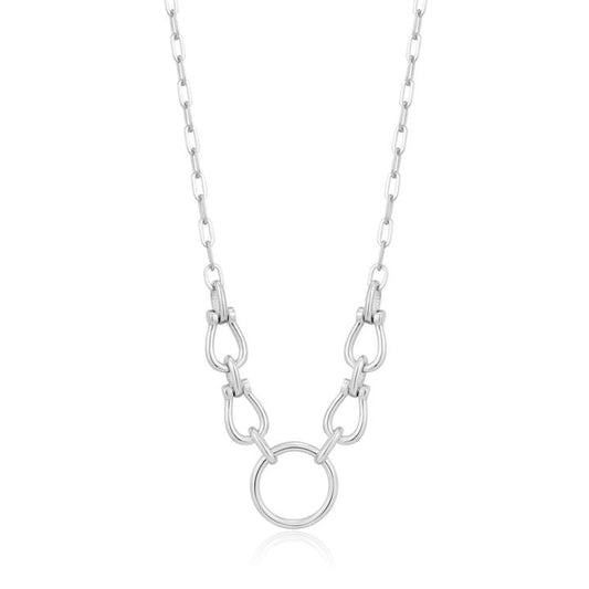 CHAIN REACTION HORSESHOE LINK NECKLACE