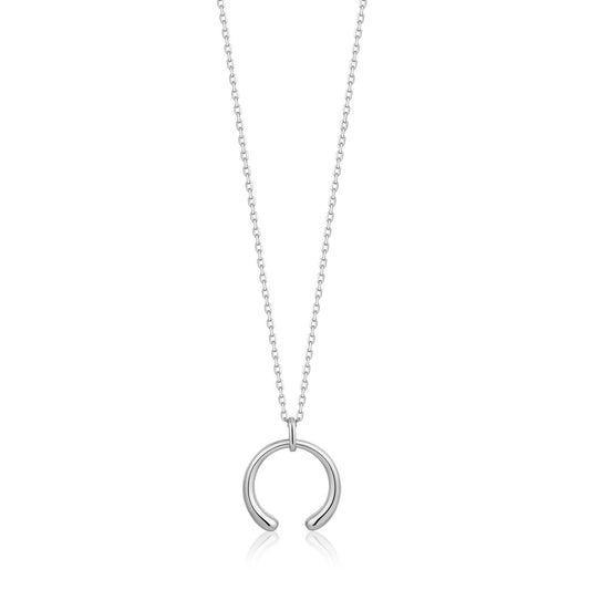 LUXE MINIMALISM SILVER LUXE CURVE NECKLACE