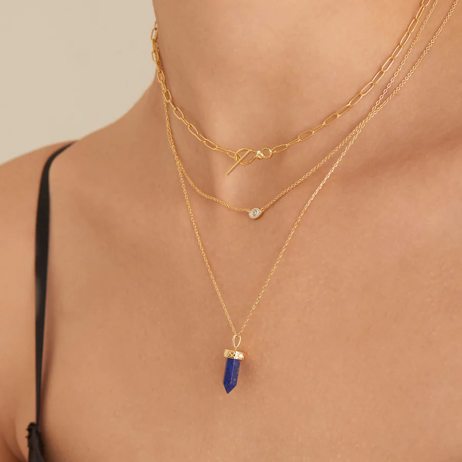 BLUE LAPIS STONE NECKLACE