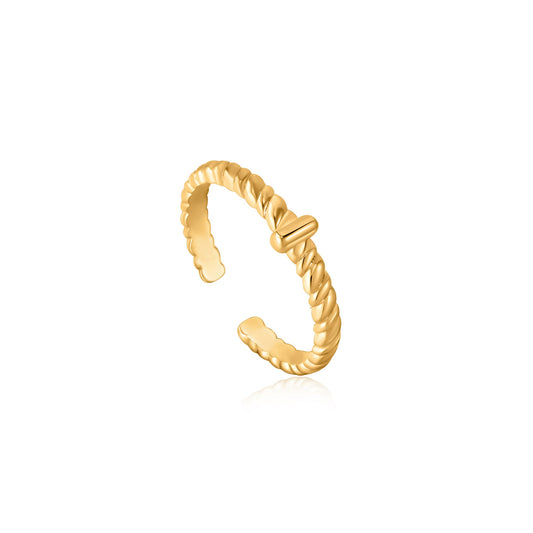 ROPES & DREAMS GOLD ROPE TWIST ADJUSTABLE RING