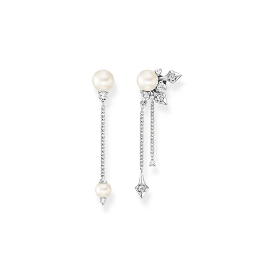 PEARL EARRINGS WITH WINTER SUN RAYS