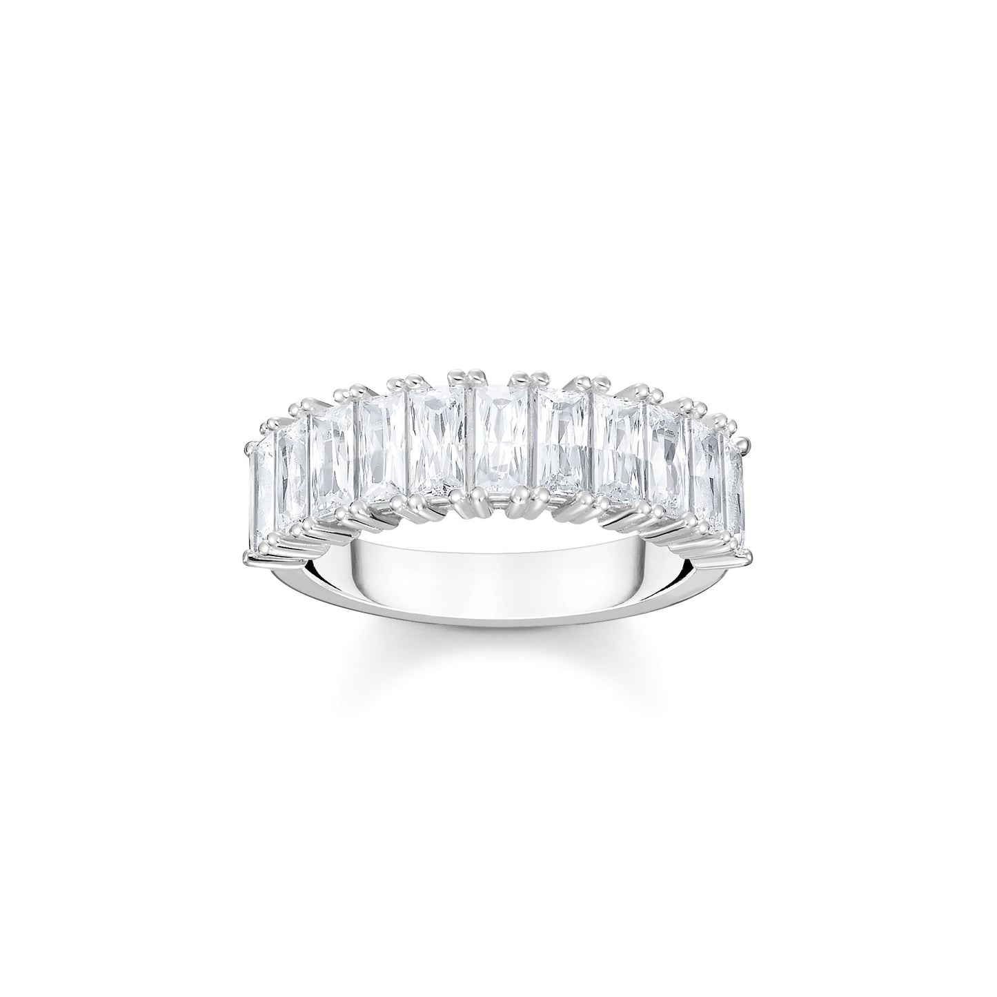 STERLING SILVER HERITAGE BAGUETTE CUT CZ RING