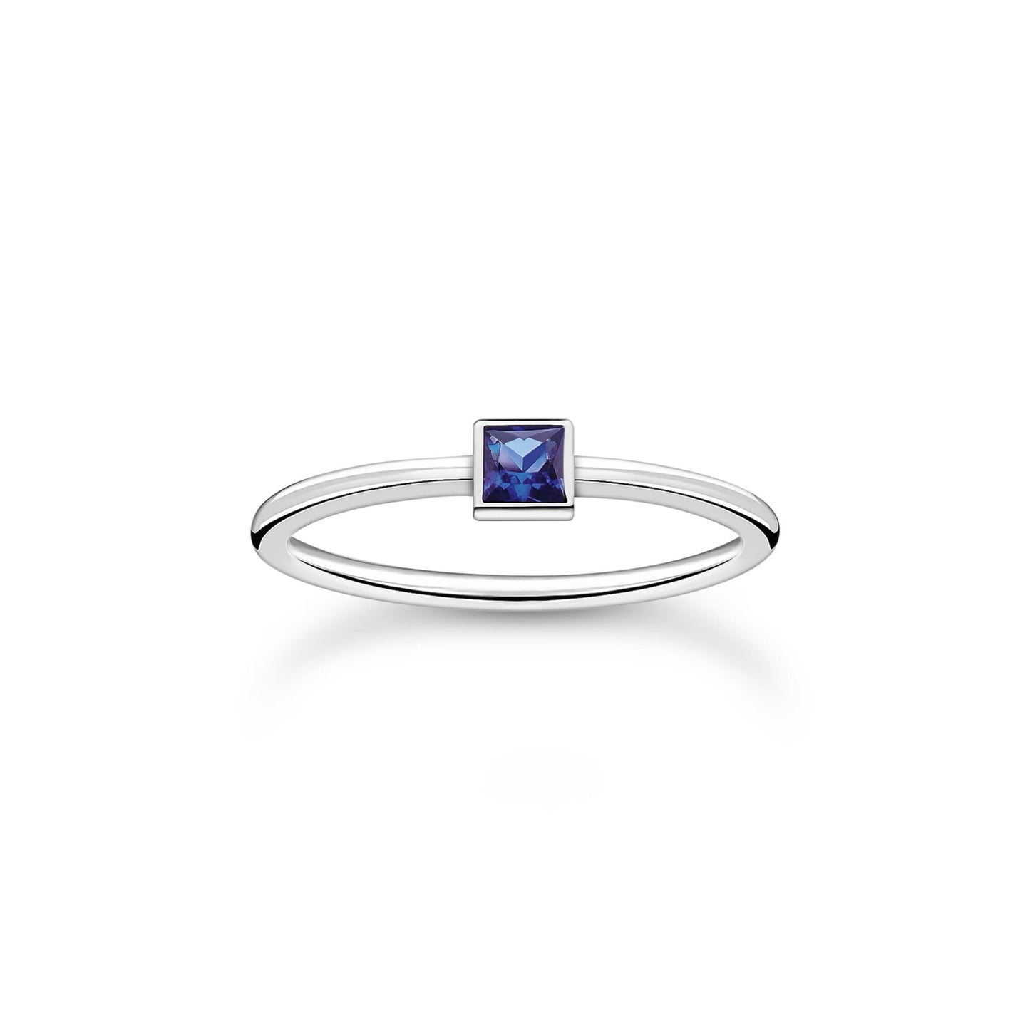 CHARMING COLLECTION BLUE CZ RING SIZE 52