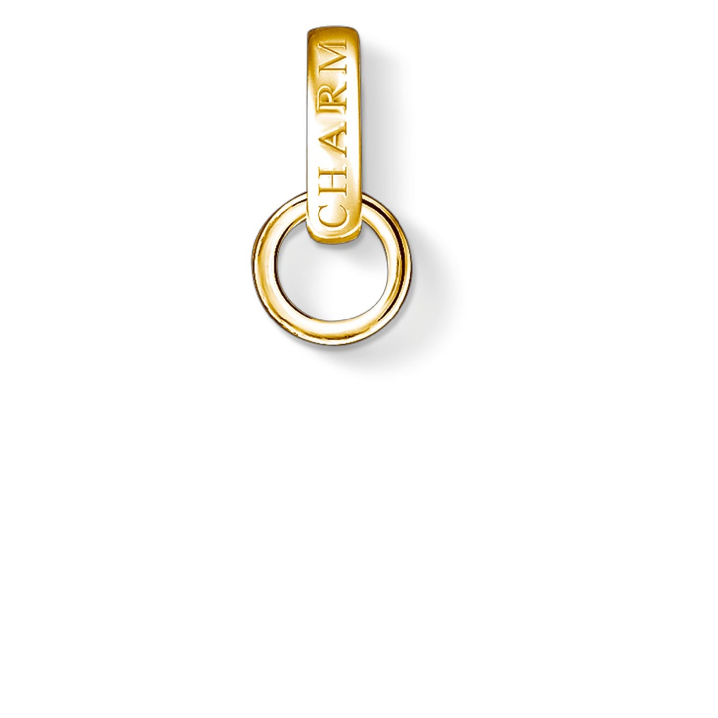 CHARM CLUB STERLING SILVER YELLOW GOLD PLATED CHARM CARRIER