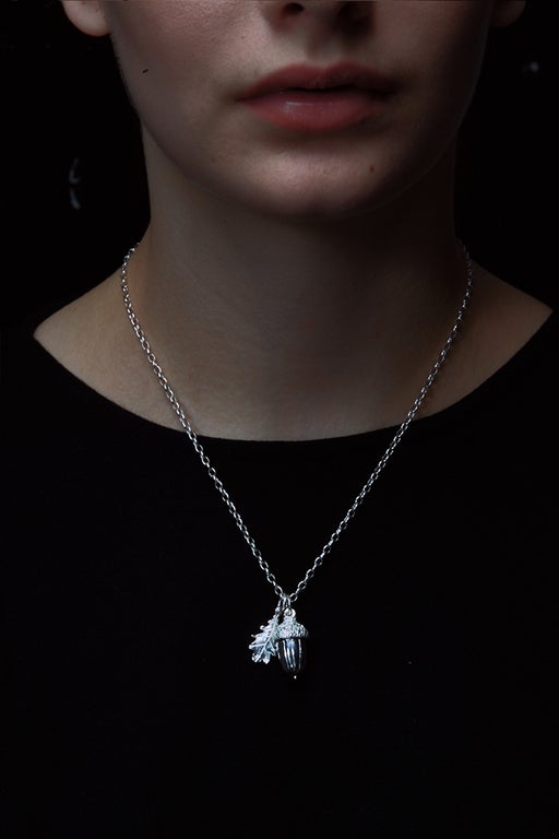 ACORN & LEAF PENDANT