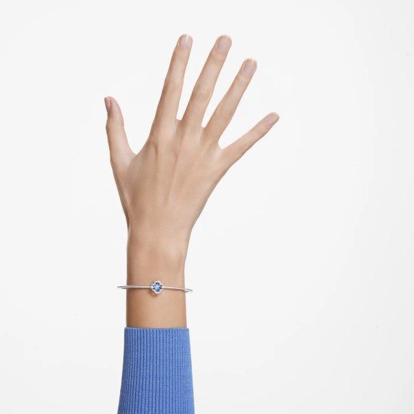 UNA BANGLE CLOVER - BLUE, RHODIUM