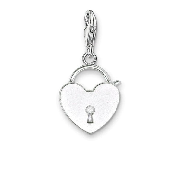 CHARM CLUB HEART PADLOCK CHARM