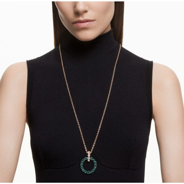 EXALTA PENDANT LONG - GREEN, GOLD