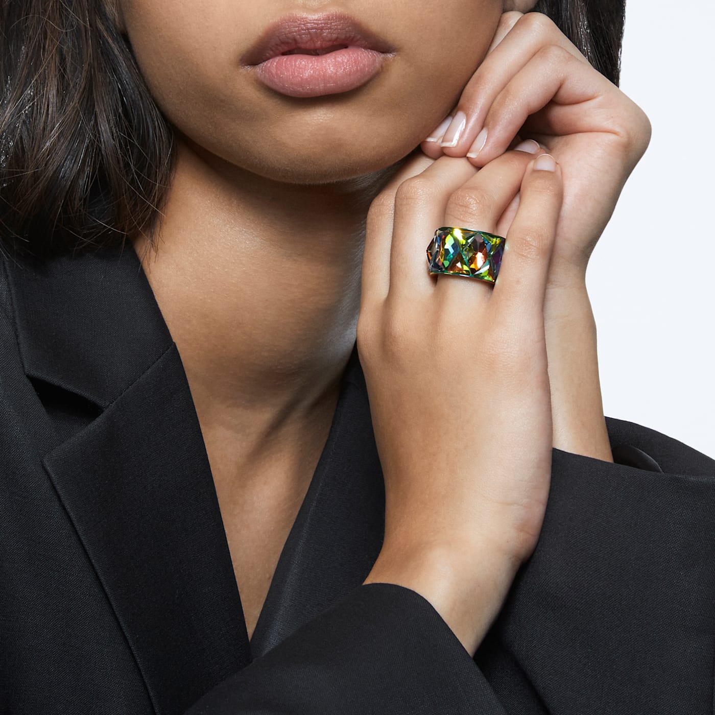 CURIOSA COCKTAIL RING, MULTI-COLOURED - SIZE 55