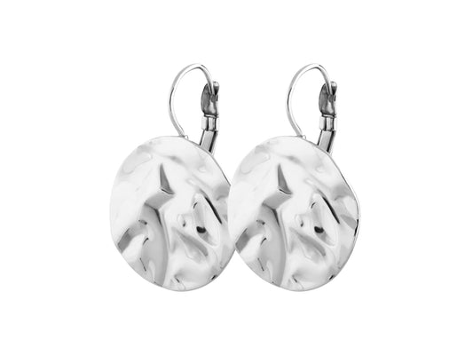 ZAELA SHINY SILVER EARRINGS