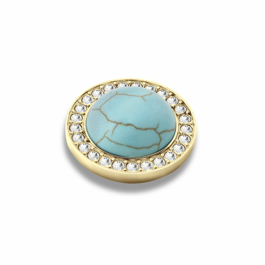 COMPLIMENTS FOCUS SHINY GOLD TURQUOISE TOPPER