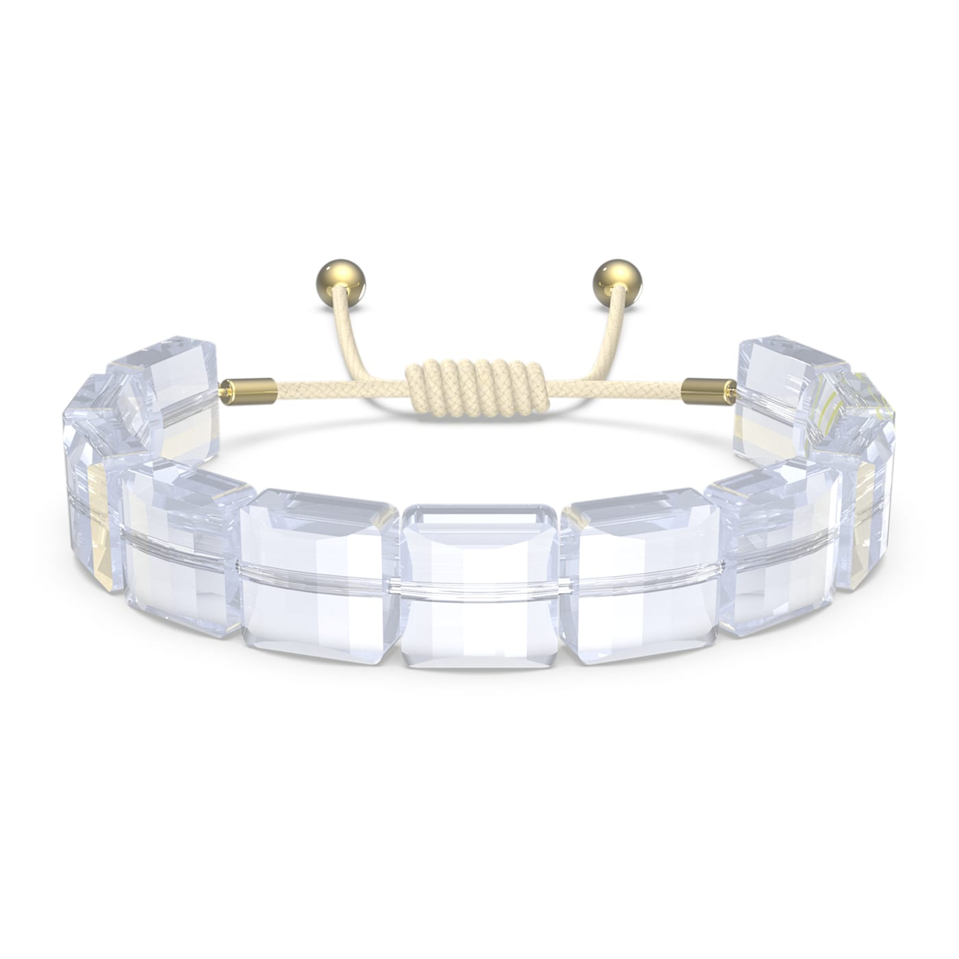 LETRA MOON BRACELET, WHITE, GOLD-TONE PLATED