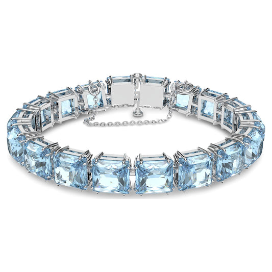 MILLENIA TENNIS BRACELET MEDIUM - BLUE, RHODIUM