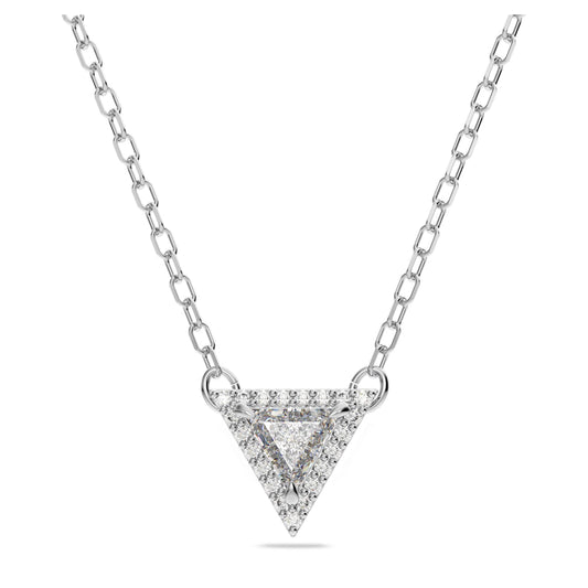 ORTYX NECKLACE, WHITE, RHODIUM PLATED