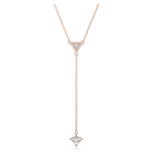 ORTYX Y NECKLACE, WHITE, RHODIUM PLATED