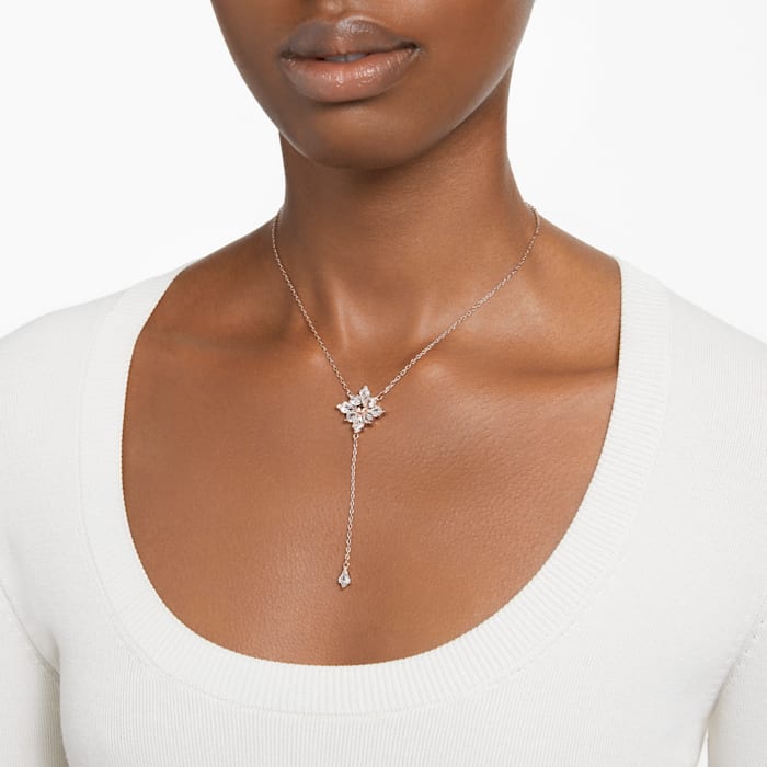 STELLA Y NECKLACE - WHITE, ROSE-GOLD