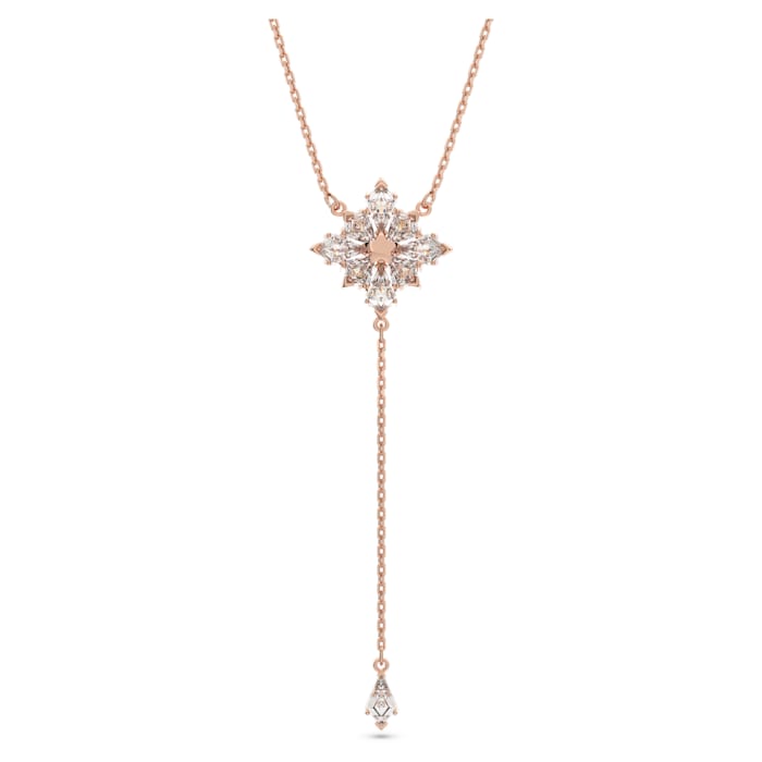STELLA Y NECKLACE - WHITE, ROSE-GOLD